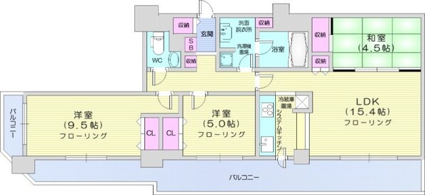 西１８丁目駅 徒歩7分 23階の物件間取画像